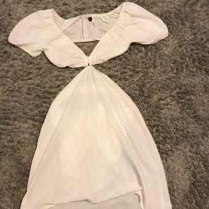 White cutout dress